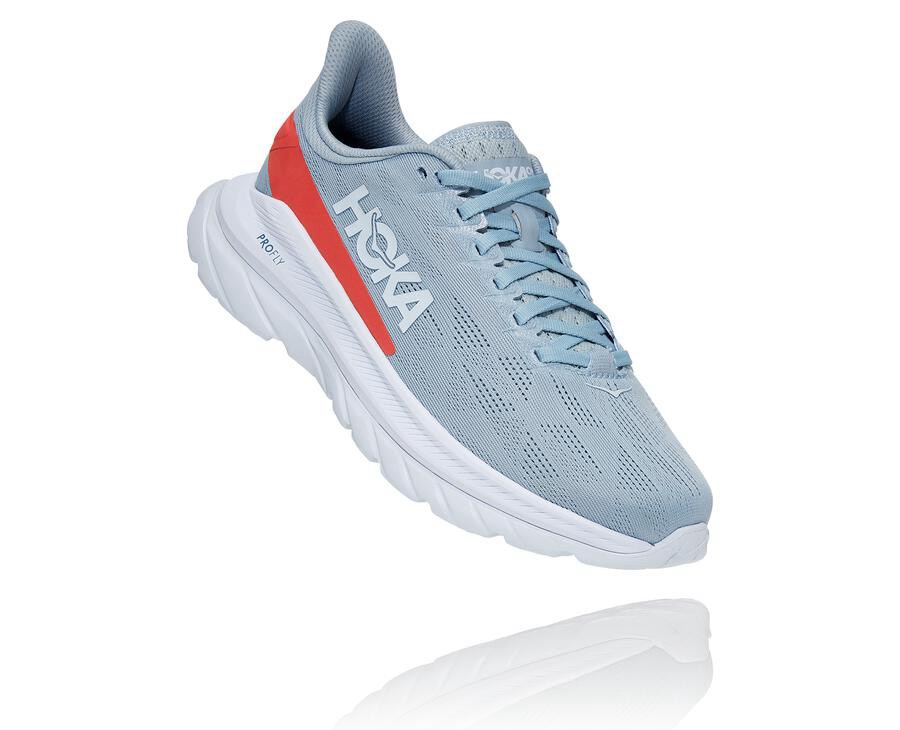 Tenis Hoka One One Mujer Azules/Blancos - Mach 4 - WUQP52807